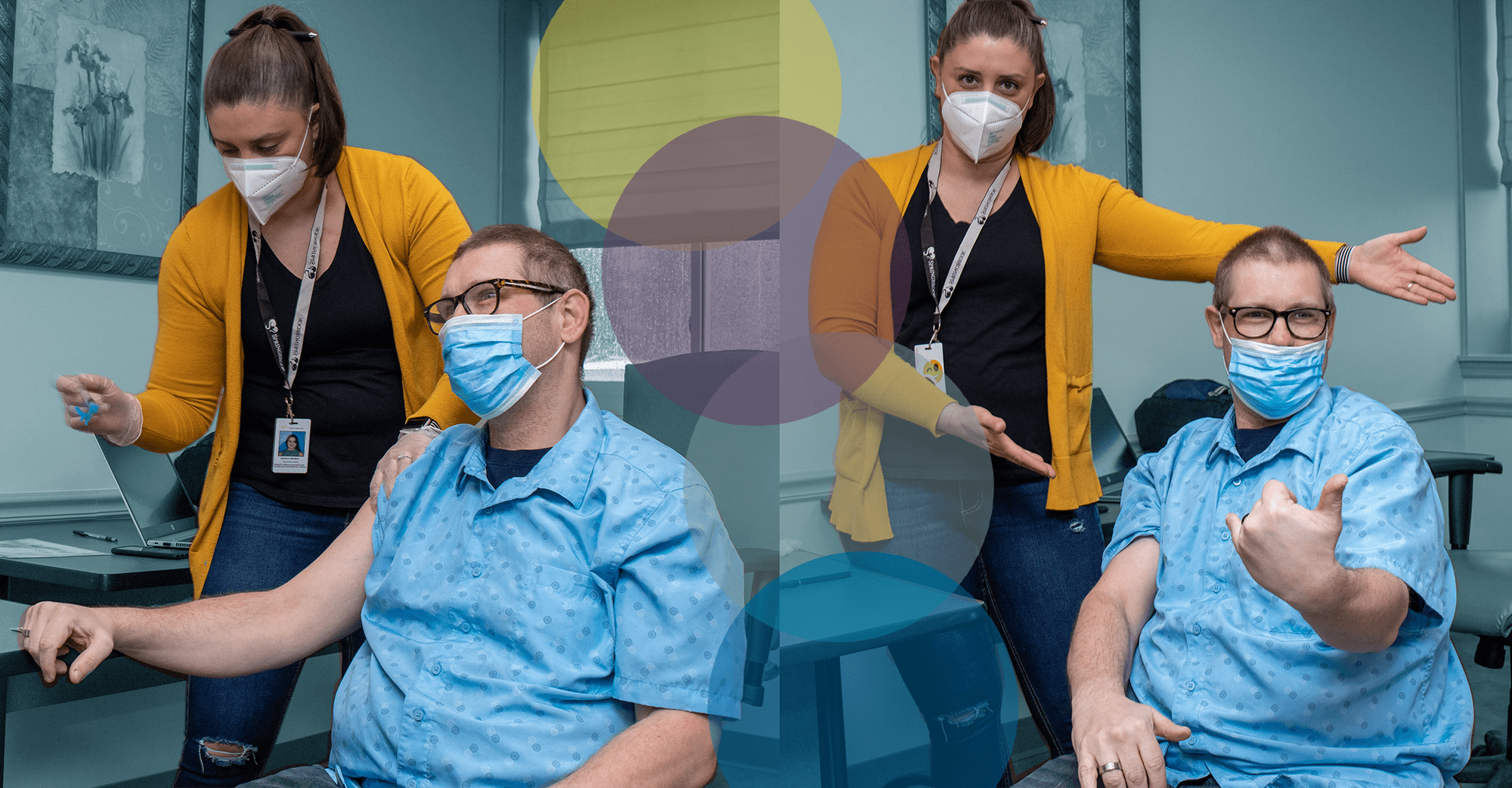 STC Member Lee Luety with Springbrook Nurse Jessica Weston