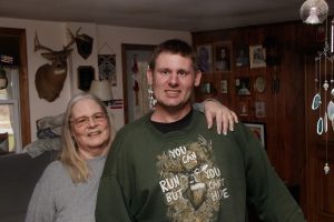 Mike with his mom, Crystal Rehbein.